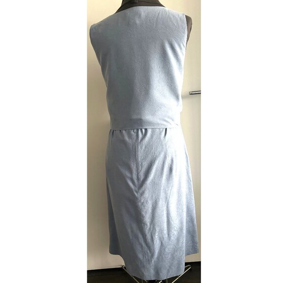 Tommy Bahama Ice Blue Midi Silk Dress Sz 16 - Picture 2 of 9